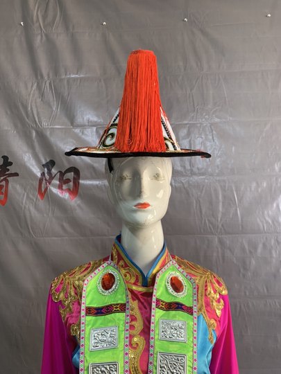 2023新款裕固族民族盛装成人女款演出服装56个民族服装表演服短款