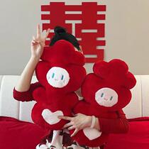 Wedding Press-Bed Dolls Dolls A Couple Of Wedding Houses Arranged Happy Words With Pillow Bedside Paparazzi For Upscale Wedding Wedding Celebration