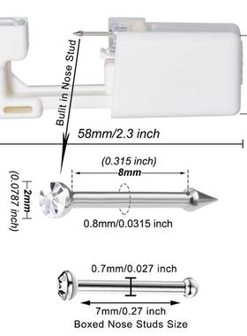 61PCS Nose Piercing Kit Including 1pc Disposable Nose Pierci