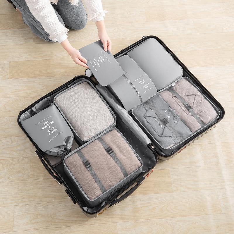 Compression Packing Cubes 7set Organizer Travel Bag Luggage - 图0