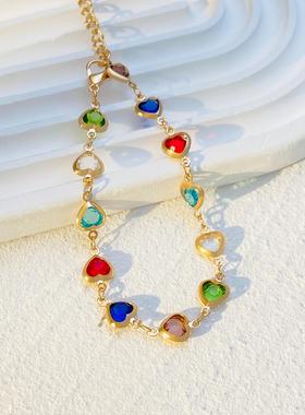 Colored Love Bracelet Personalized Heart shaped Bracelet手环