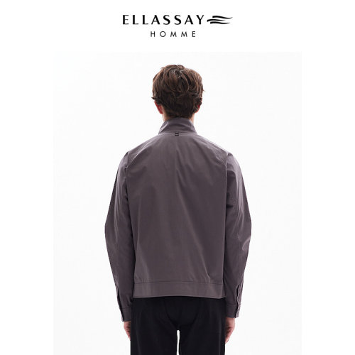 ELLASSAY歌力思男装行政夹克高领防风外套商务休闲 - 图1