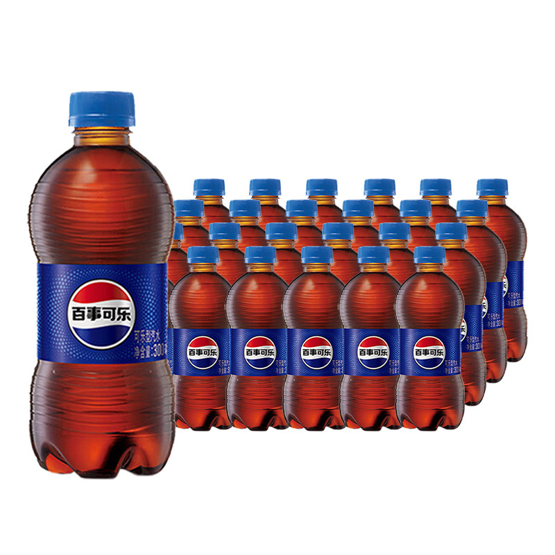 百事可乐原味碳酸汽水300mL*24瓶 小瓶装饮料饮品小可乐饮品,淘宝优惠券,粉丝福利购,淘宝优惠卷