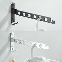 Balcony foldable invisible clothes hanger tool free of punching wall-mounted clotheshorse small household indoor clotheshorse