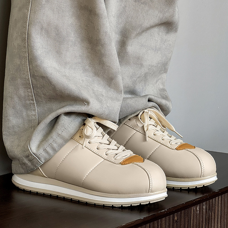 德训鞋男鞋纯白色面包鞋平底小白鞋轻便时尚运动阿甘鞋全白板鞋潮,淘宝优惠券,粉丝福利购,淘宝优惠卷