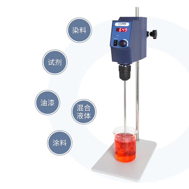 SCILOGEX 新SCI20-S老OS20-S  数显型顶置式强力电子搅拌器套装 - 图1