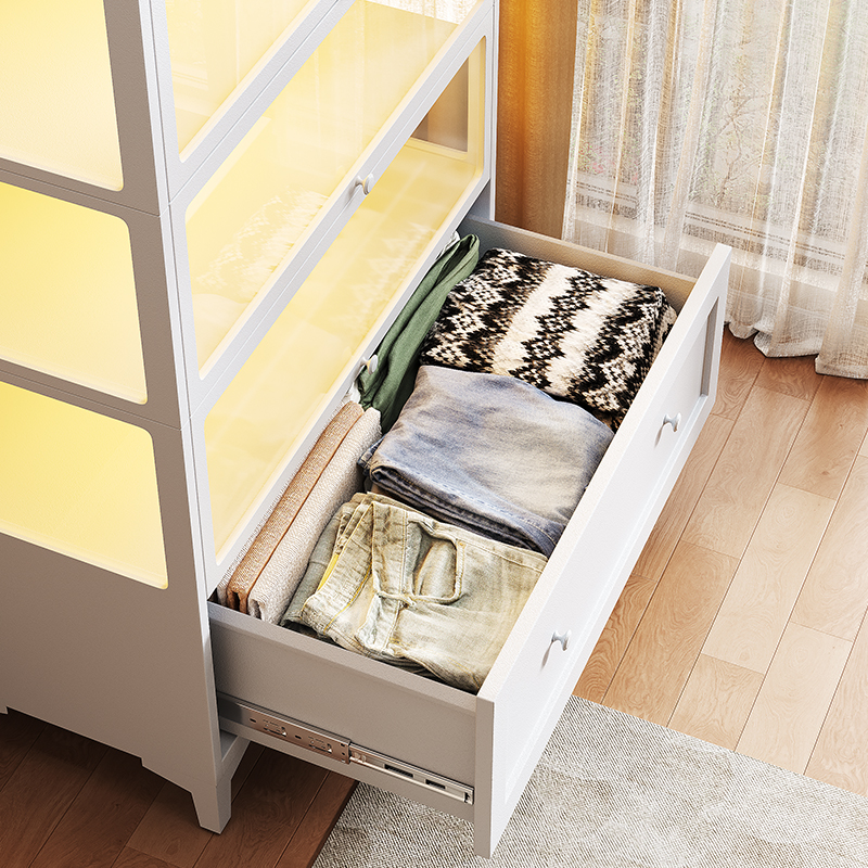 利家汇手办展示柜家用玻璃门陈列柜痛柜铁皮柜乐高摆件盲盒收纳柜 - 图1