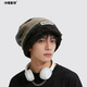 Cold hat planet plus velvet to keep warm and show the face small pile hat