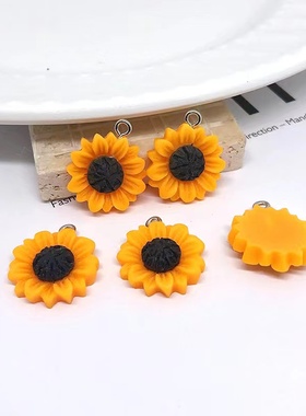 极速10pcs f25/30mm Simulation Sunflower Cute Charms For Pend
