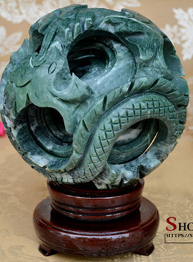 新品天然南玉转动套球路路通风水球家居客厅玄关办V公室工艺品礼