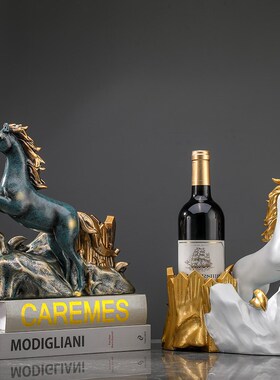 速发马到酒功红餐架摆件玄关酒柜家居成边柜创意摆设客厅电视柜装