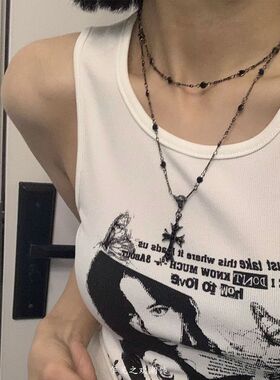 芭蕾公主风~Y2K甜美芭蕾鞋蝴蝶结项链女小众设计长款可调节毛衣链