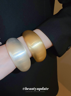 欧美拉丝可调节开口手镯时尚气质小众手环轻奢高级感手饰