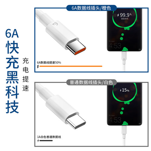 适用华为荣耀66充电器Mate60pro/50/40E/30pro快充头超级P20/Nova8Pro/7/9/10通用数据线原套装闪充电速22.5W - 图3