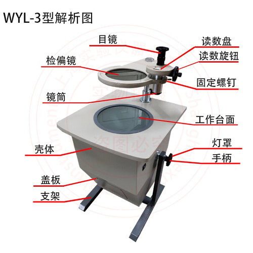 促销上海平轩WYL-2/-3适用陶瓷玻璃混凝土塑料光学玻璃应力仪-图1