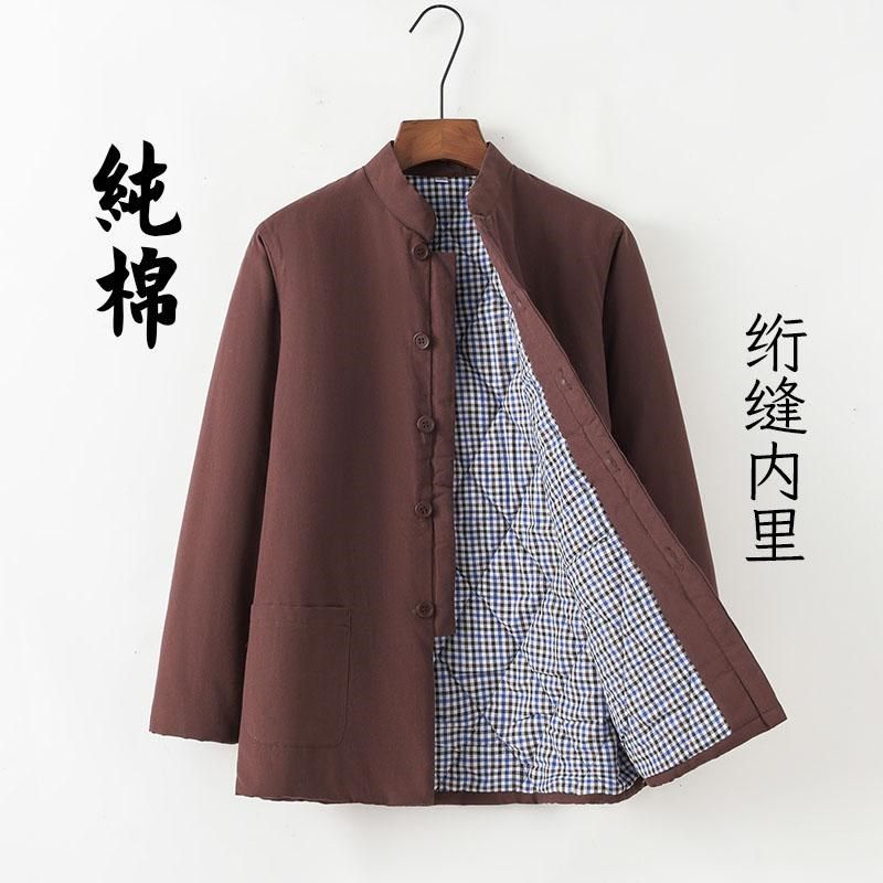 中国风唐装棉袄男士纯棉中式复古中老年加厚外套棉衣盘扣家居棉服,淘宝优惠券,粉丝福利购,淘宝优惠卷