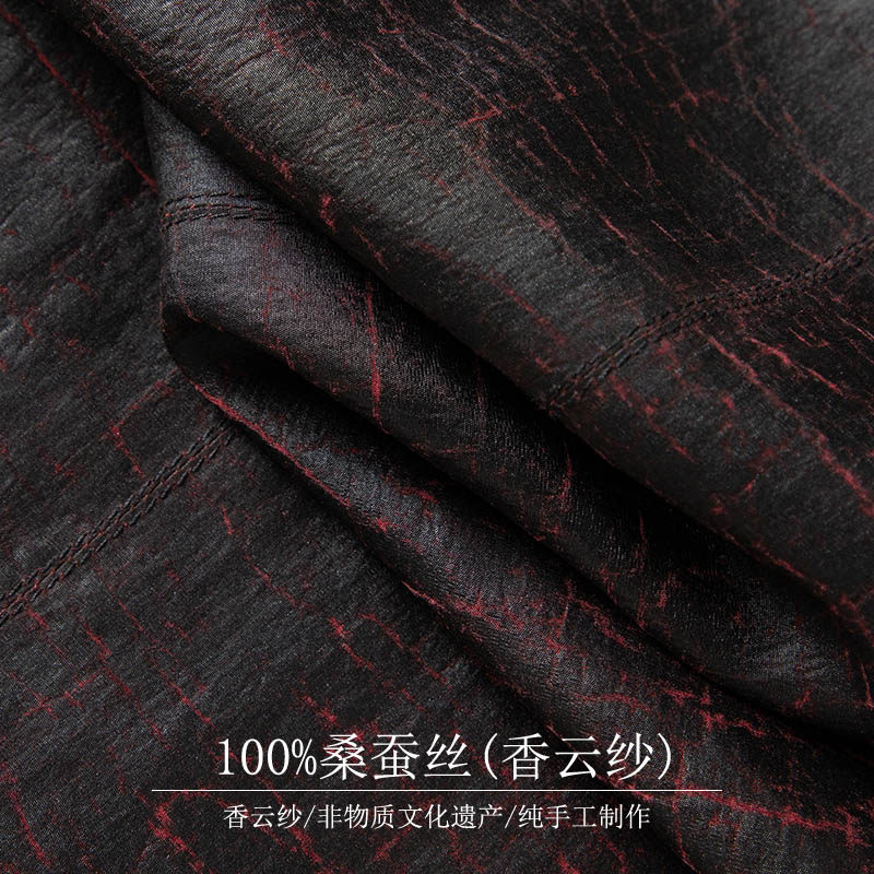 High-end Xiangyunsha Men's Tang Suit Middle-aged and Elderly Dad Silk Chinese Style Chinese Dress Autumn and Winter Men's Jacket
