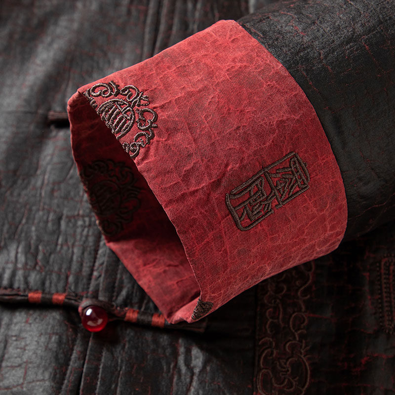 High-end Xiangyunsha Men's Tang Suit Middle-aged and Elderly Dad Silk Chinese Style Chinese Dress Autumn and Winter Men's Jacket