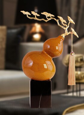 速发新中式葫业办公室摆件领导高档客厅酒柜装礼开芦礼物乔迁新居