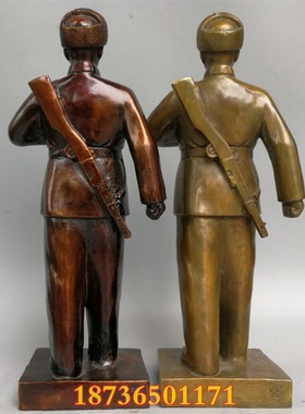 速发纯铜雷志铜像 全身站像学习品锋同锋好榜样教育工艺雷摆件铜