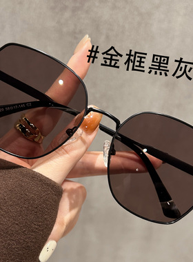 大框茶色偏光墨镜女款2024新款