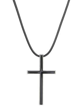 Cross Border Retro Cross Men Women Black Necklace 十字架项炼
