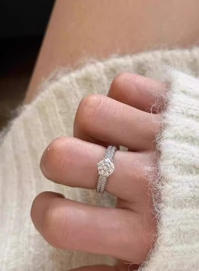 I DO pt950铂金天然钻石钻戒1克拉铂金女戒指星光皇后求婚结婚戒