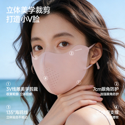 5D立体凉感防晒口罩防紫外线