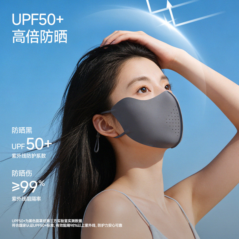 MissWiss轻凉防晒口罩女防紫外线护眼角高颜值2026新款防晒面罩T