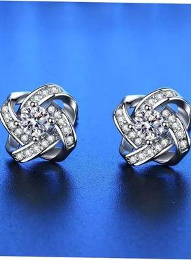 925标准银耳钉锆石女士时尚E
