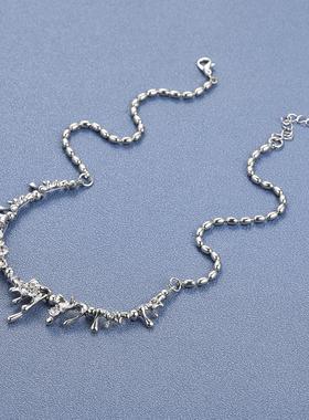 necklace women新款金属水滴熔岩系列锁骨链ins小众设计嘻哈个性