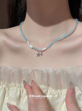 女韩系猫眼石高级感时尚项链颈链