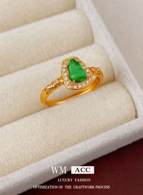 指环气质戒指24手饰高级感沙金