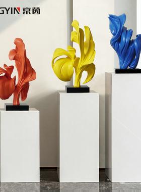 极速客厅摆件大型雕塑装置落地工艺F品入户玄关楼梯间橱窗花型艺