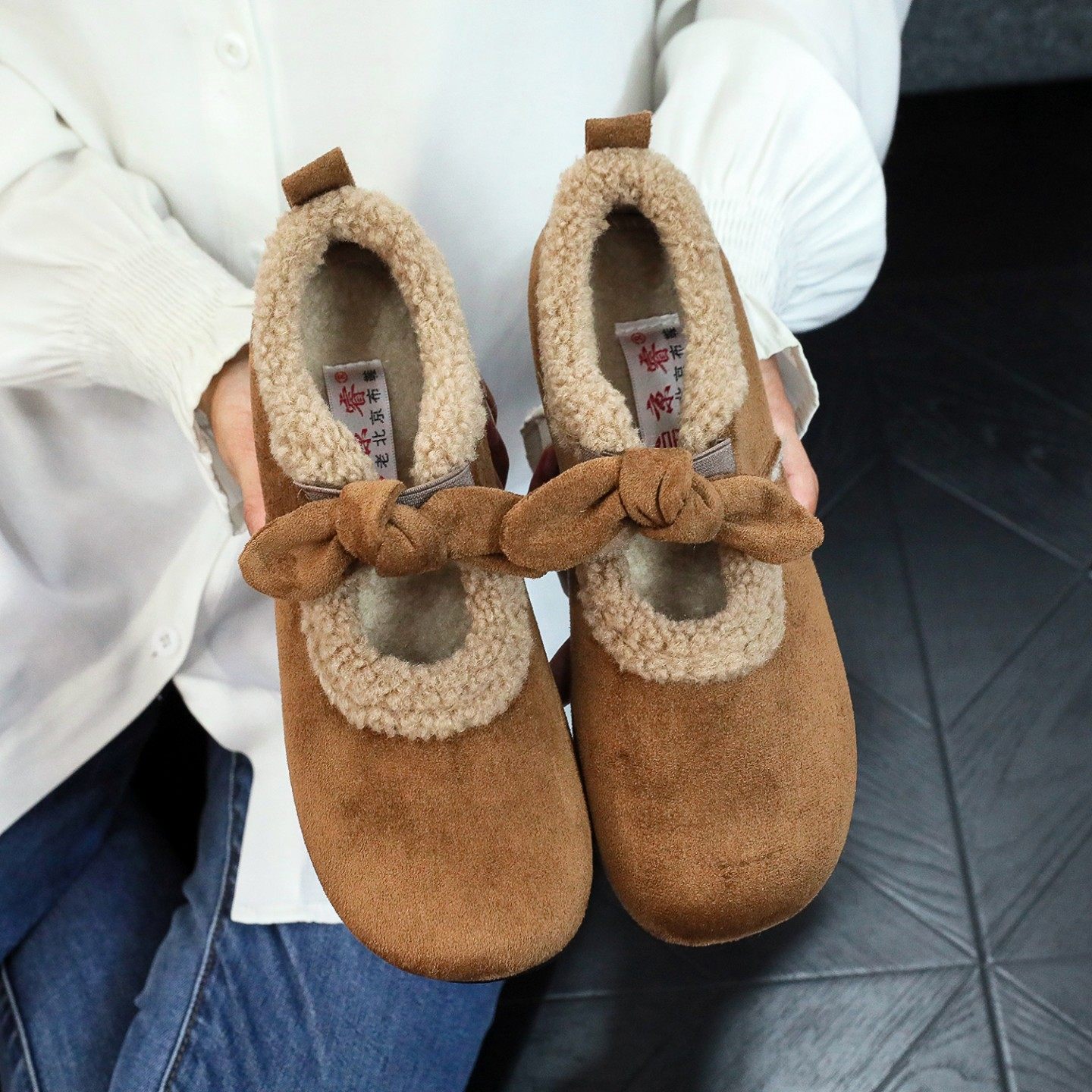 平底勃肯棉鞋女冬季加绒玛丽珍毛毛鞋外穿高级感丑萌棉鞋厚底加厚,淘宝优惠券,粉丝福利购,淘宝优惠卷