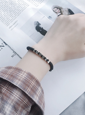 手作数字手链定制小众设计情侣闺蜜手链创意手工编织手绳转运礼物