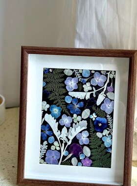 小众文艺自然系植物标本压花相框成品装饰画摆挂DIY制作团建手工