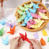 Colorful paper cranes finished paper cranes handmade origami wishing gifts for classmates and besties birthday party decoration pendants
