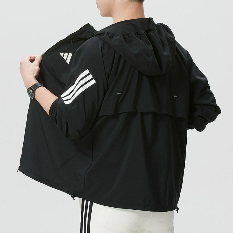 阿迪达斯三叶草男装梭织连帽夹克外套26春季新款跑步运动服KQ8060,淘宝优惠券,粉丝福利购,淘宝优惠卷