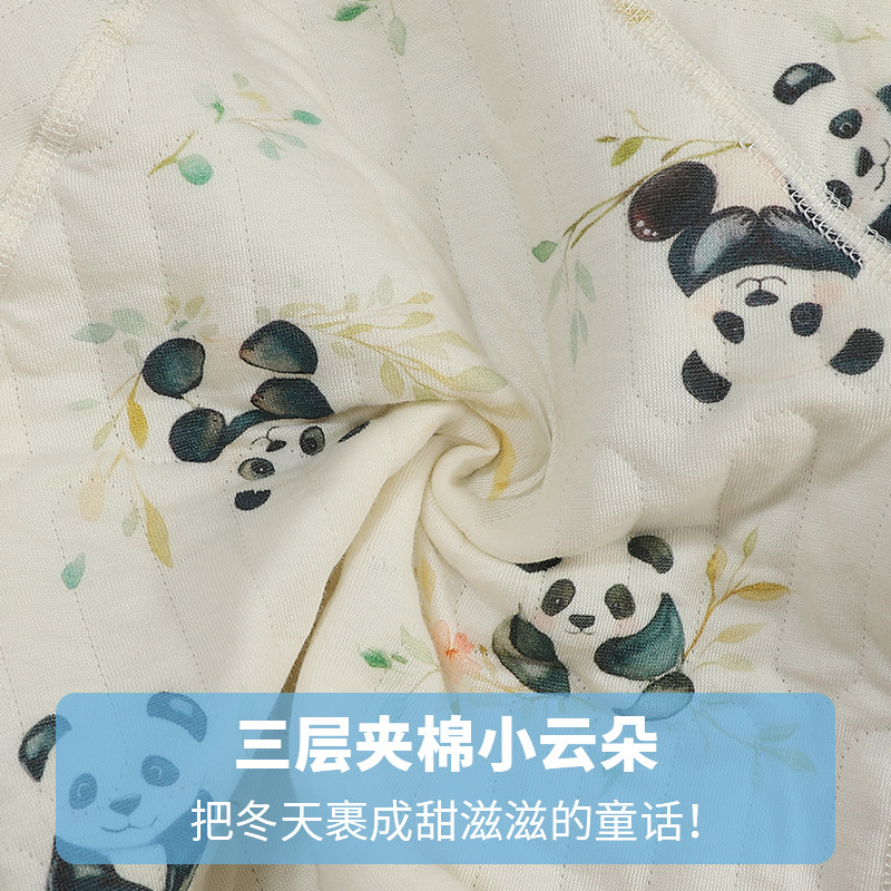 新生婴幼儿分体套装宝宝冬季中厚棉打底秋衣秋裤小月龄a类两件套,淘宝优惠券,粉丝福利购,淘宝优惠卷