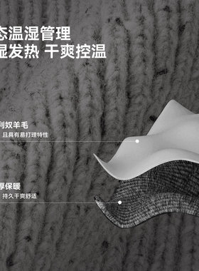 伯希和针织帽女美利奴羊毛登山帽