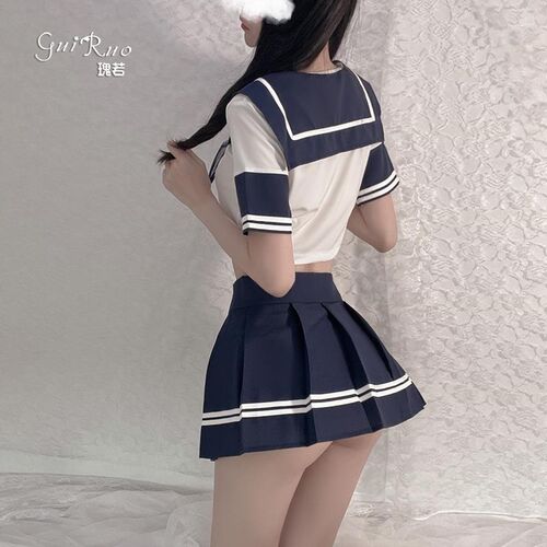 速发纯欲少院风辣妹jk制服反差设服套装神罚学衣计感小众夏短裙 - 图0