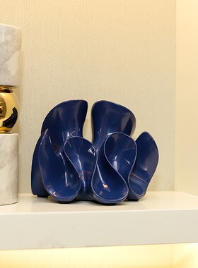 速发关简桌面玄极电视柜酒柜客示柜展厅波浪形摆件家居创意样板间