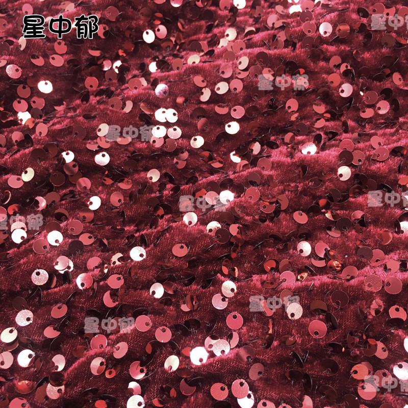 5mm绒布亮片布料舞台礼服面料弹力不倒绒布料面料,淘宝优惠券,粉丝福利购,淘宝优惠卷