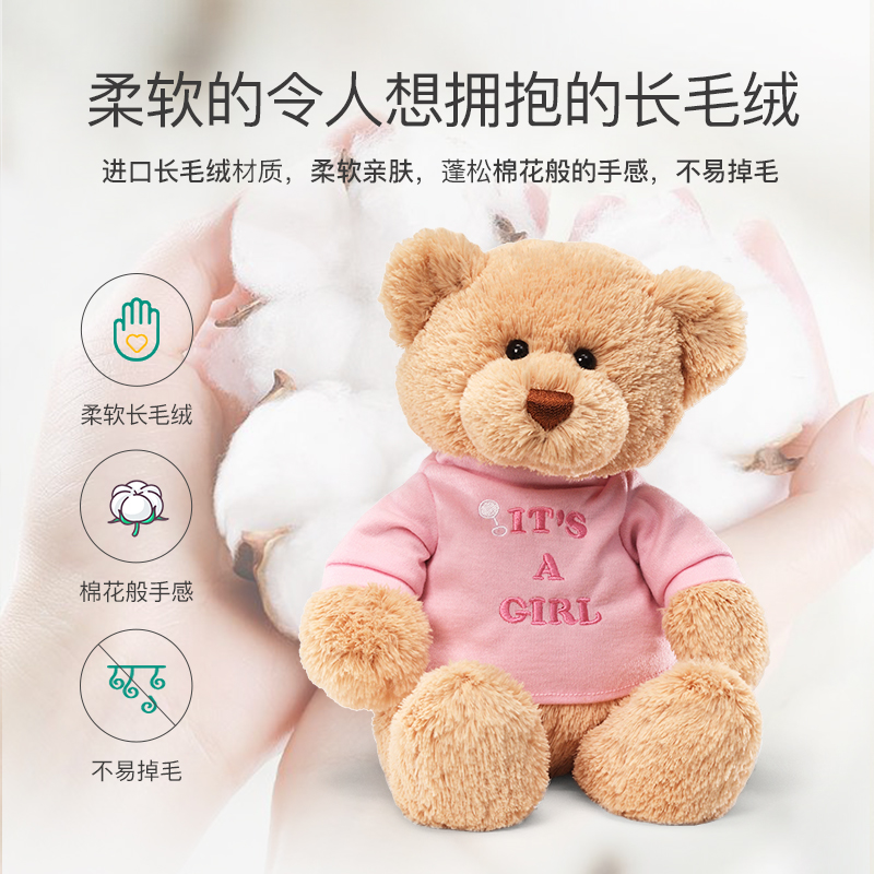 Gund T恤熊系列泰迪熊毛绒公仔布娃娃玩偶 送女友生日礼物