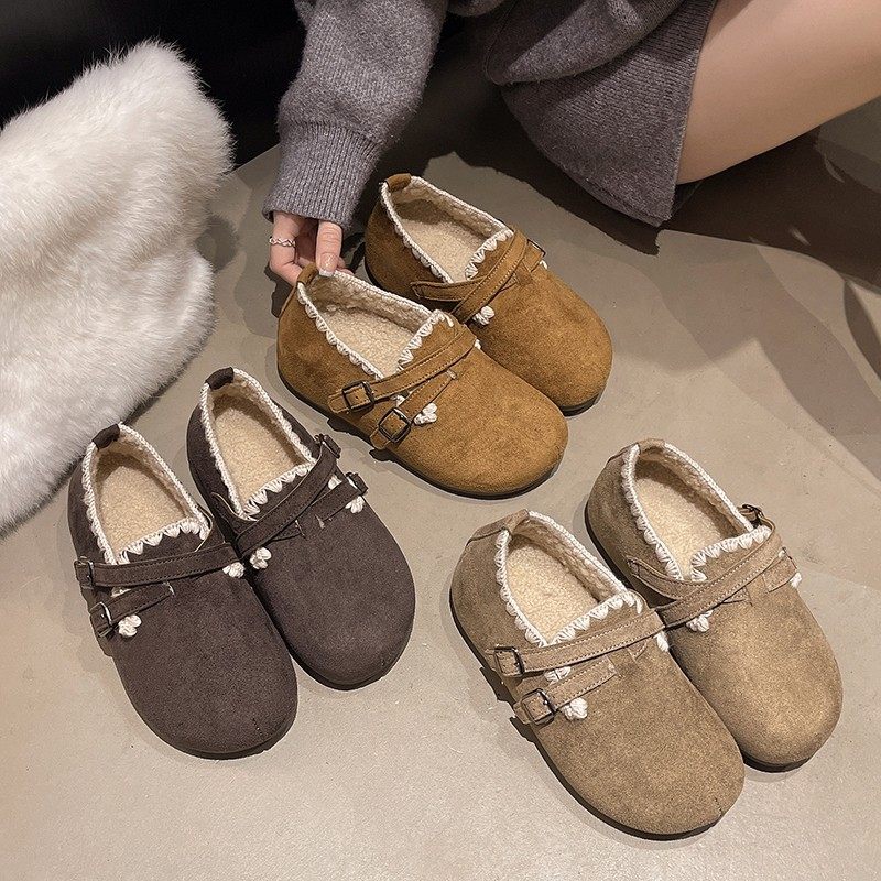 厚底增高全包勃肯鞋女外穿2025新款秋冬季加绒保暖休闲舒适豆豆鞋,淘宝优惠券,粉丝福利购,淘宝优惠卷