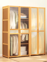 Simple Wardrobe Bedroom Home Rental House Children Solid Wood Assembly Cabinet Closet Small Household Type Containing Economy Type