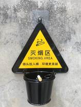 Nail Free Creative Wall Wall-mounted Ashtrays Smoking Area Outdoor Smoke Head Bucket Public Place Toilet Extermination Bucket