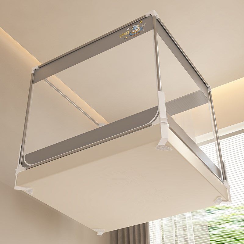 2025新款防摔蚊帐床围栏婴儿家用卧室儿童纹帐全底蒙古包一体式架,淘宝优惠券,粉丝福利购,淘宝优惠卷