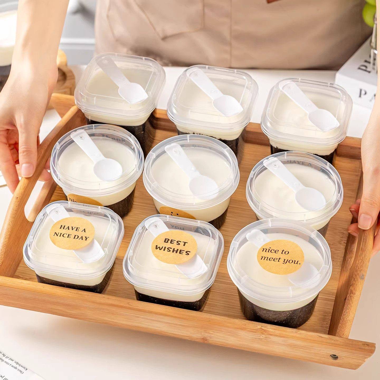 黑芝麻炖奶碗耐高温一次性布丁杯子双皮奶专用杯食品级模具带盖子,淘宝优惠券,粉丝福利购,淘宝优惠卷